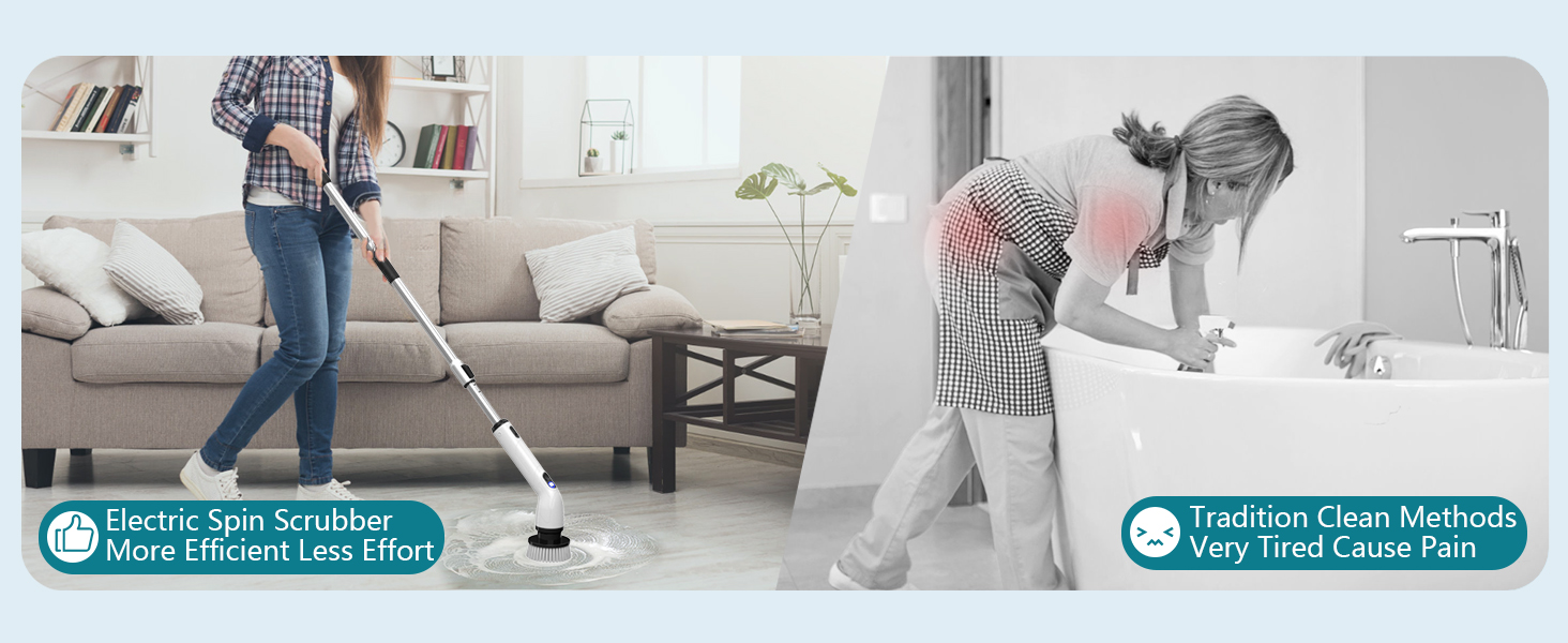 TUYU Electric Spin Scrubber Cordless