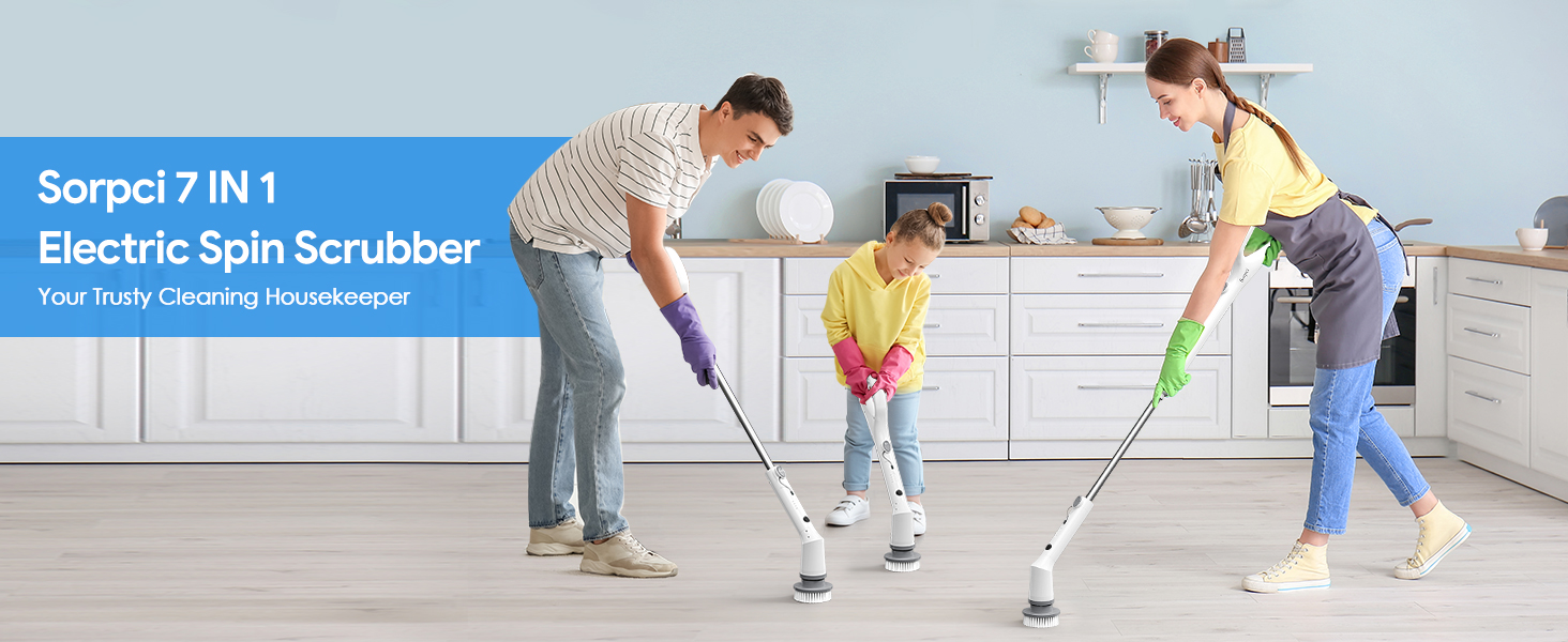 Electric Spin Scrubber Cordless Cleaning Brush