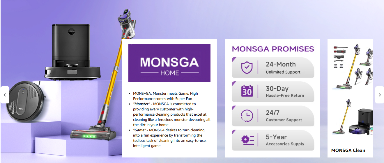 MONSGA MS1 Robot Vacuum and Mop