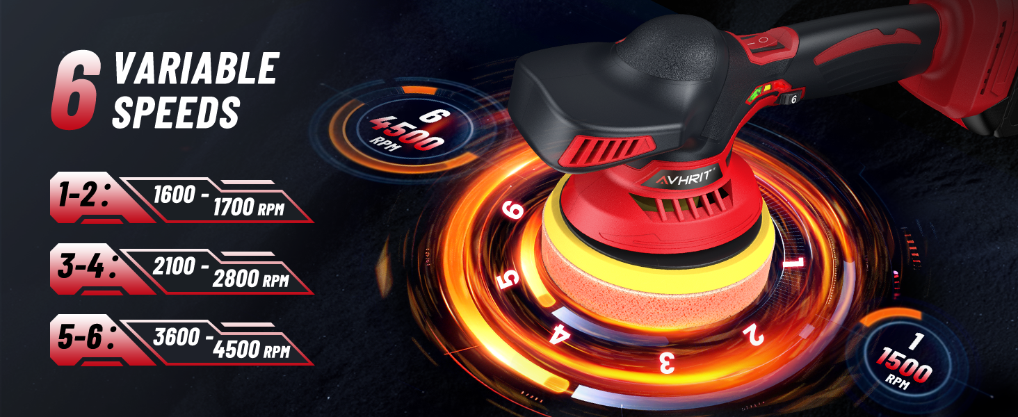 Avhrit Cordless Car Buffer Polisher Kit