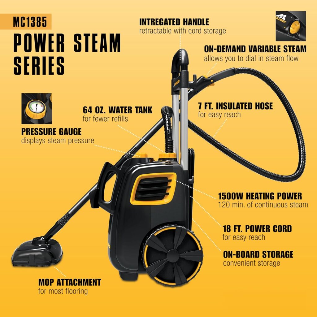 McCulloch MC1385 Deluxe Canister Steam Cleaner